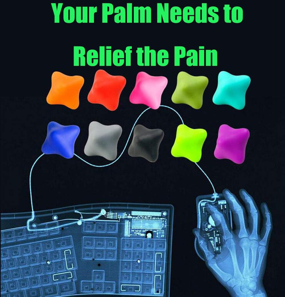 Hand Massage Exercise Therapy Balls-Deep Tissue Trigger Point Self Massage Rehab