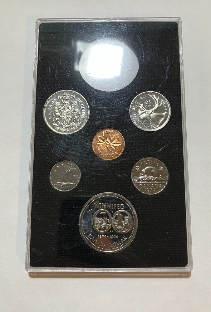 1974 Canada RCM Specimen set- Missing Silver Dollar