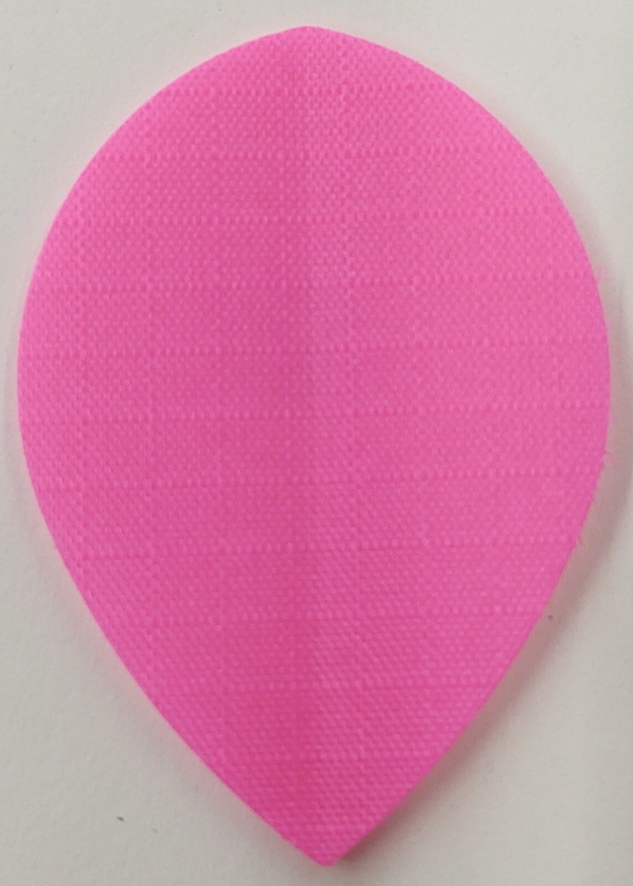Bright Pink Teardrop Nylon Dart Flights: 3 per set