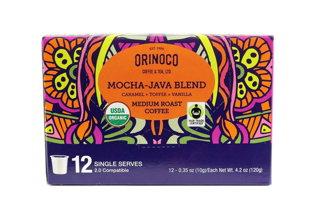 Orinoco Organic Fair Trade Mocha-Java Blend Single Serve 72ct