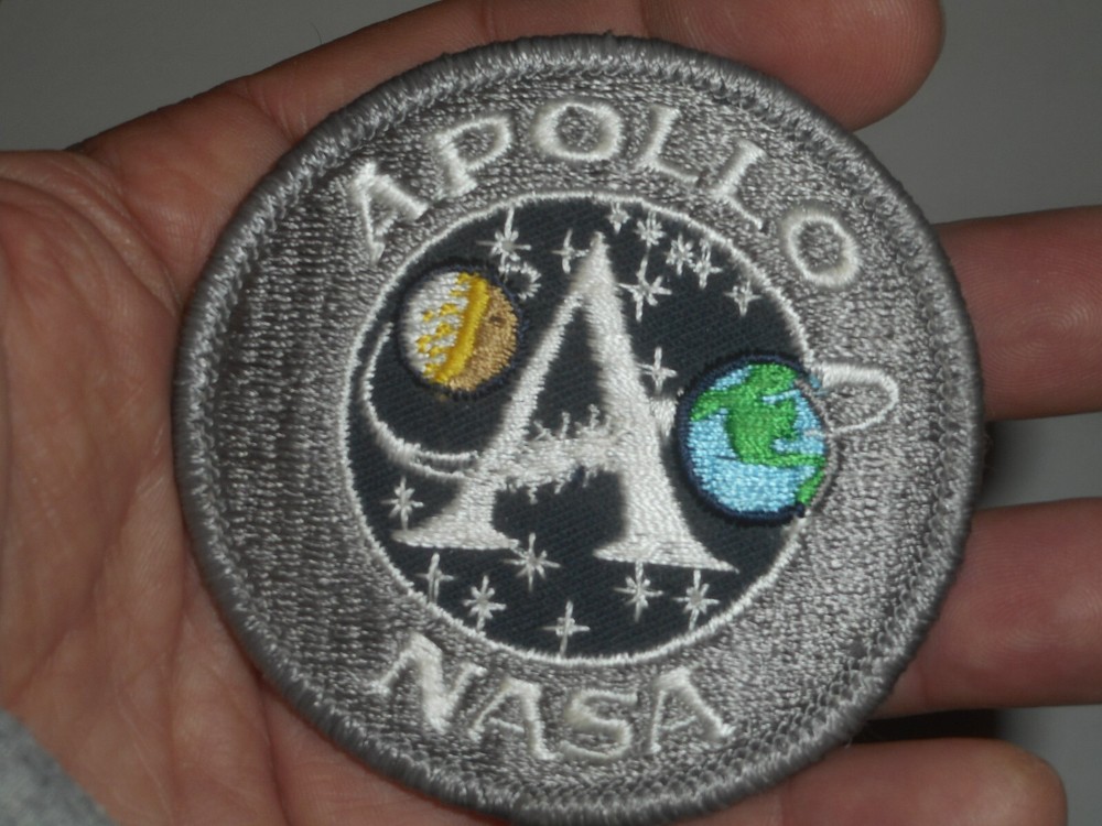 NASA Apollo V Space Program Embroidered Iron On Patch Nos Original c.1968-69