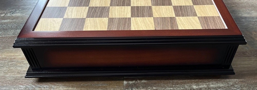 19” Kasparov Grandmaster Silver & Bronze Chess Set - READ