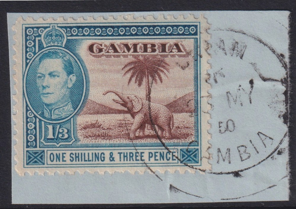 GAMBIA: (19952) BWIAM postmark/cancel 1950