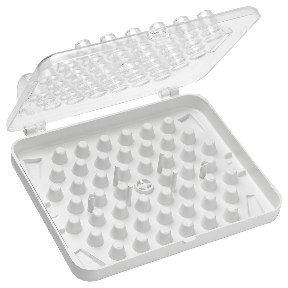 White Tube Storage Box Holds 52