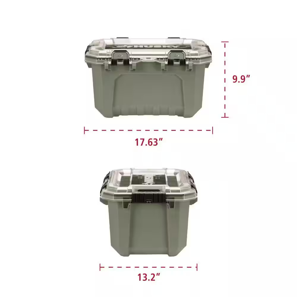 5-Gal. Professional Heavy Duty Waterproof Stackable Plastic Storage Container wi