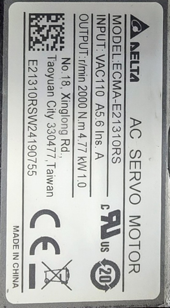 DELTA ECMA-21310RS AC SERVO MOTOR
