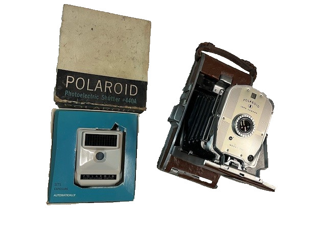 Vintage Polaroid collection two cameras
