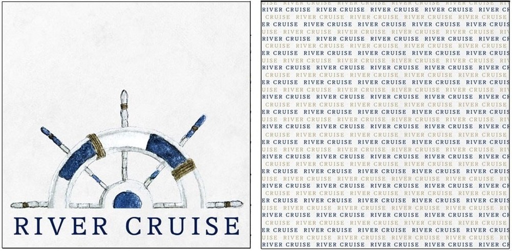 River Cruise, DS scrapbook paper - Scrapbook Customs 38470
