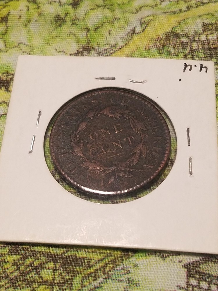 1820 Large Cent Large Date Rotated Reverse VG