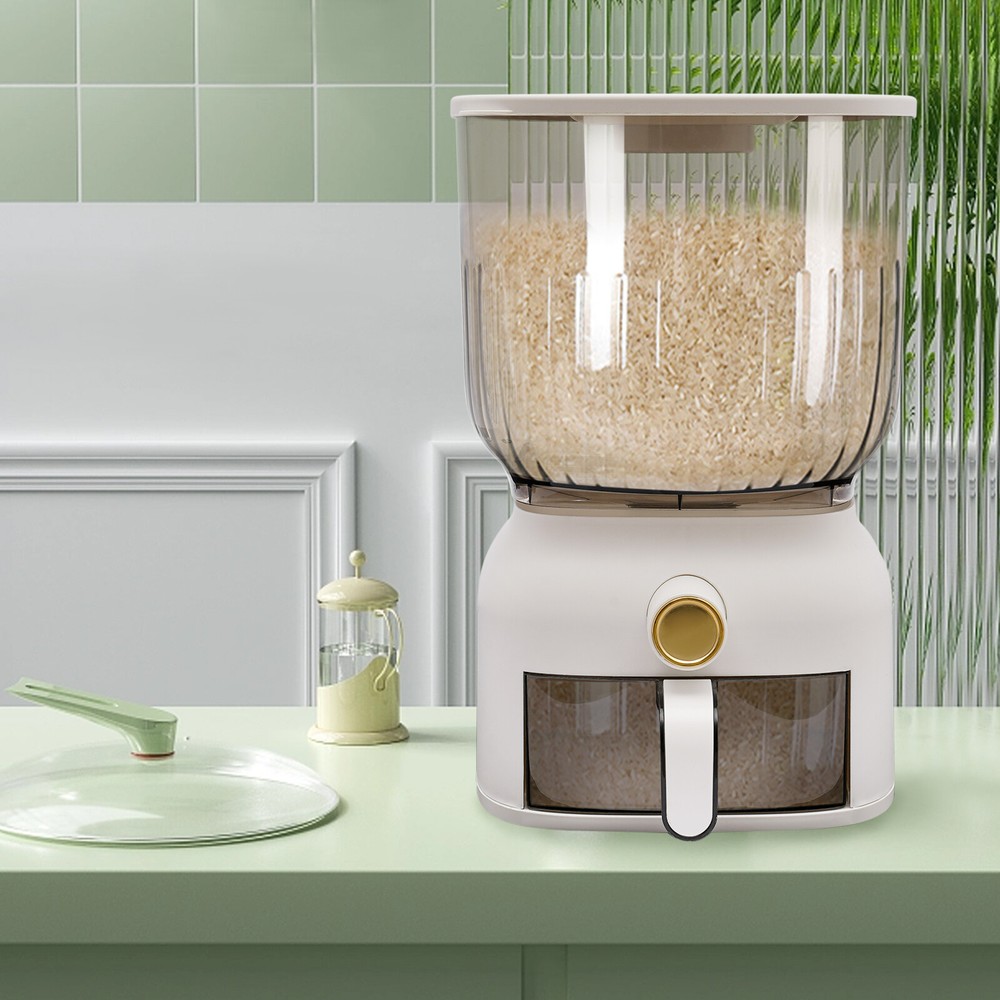 6kg Rice Dispenser Large Sealed Grain Storage Container with Rice Cup Kitchen