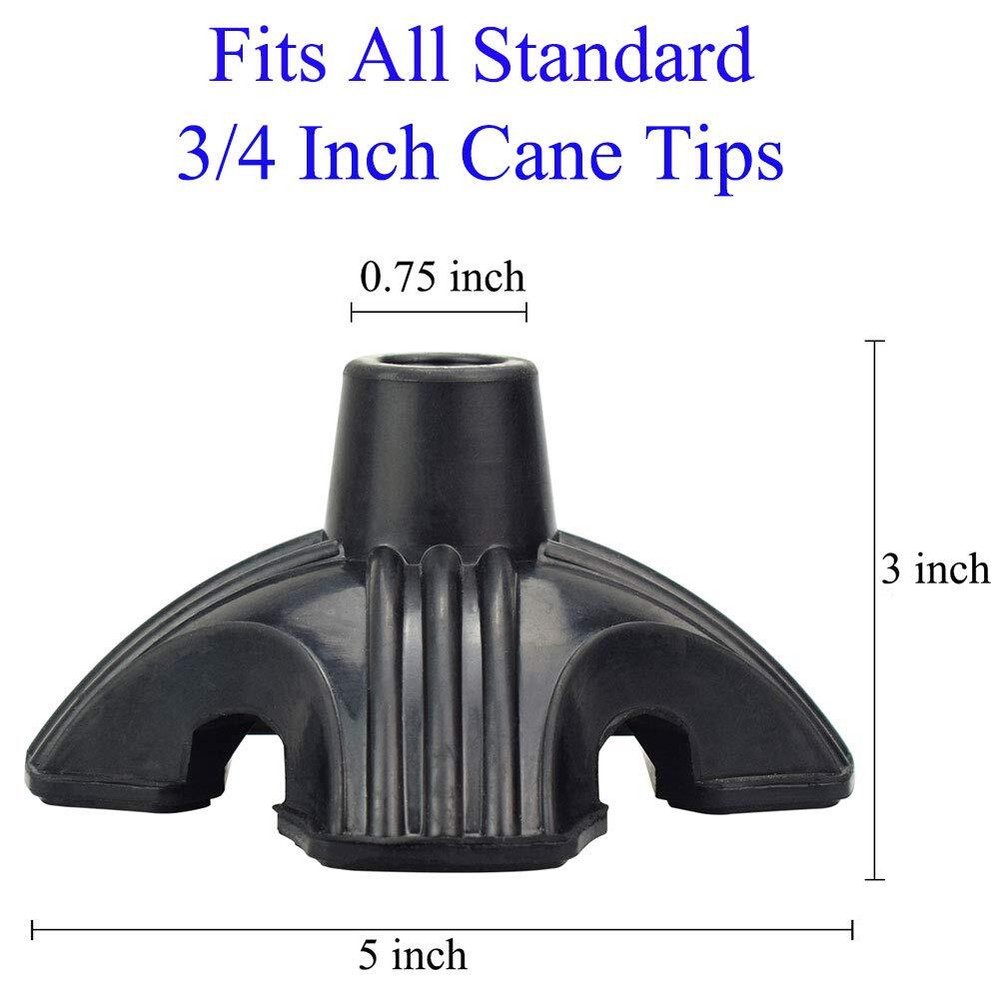Quad Support Cane Tip Self Standing for Enhanced Stability