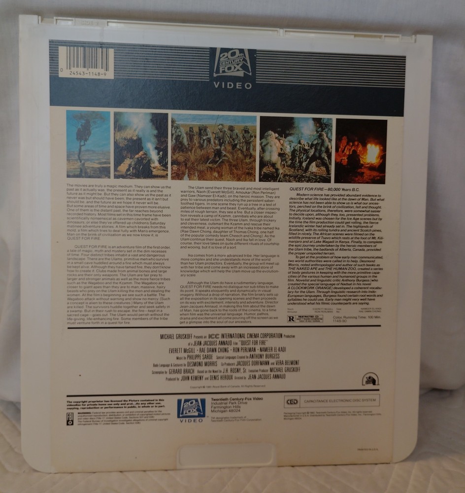 Quest For Fire -CED -1982