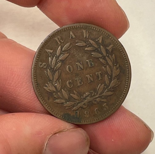 Sarawak - 1863 Copper Cent - Scarce Type