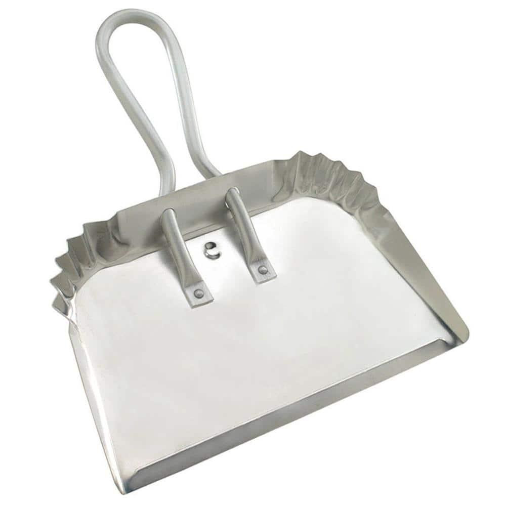Aluminum Dust Pan Durable 17" Oversized Handle Cleaning Tool Commercial