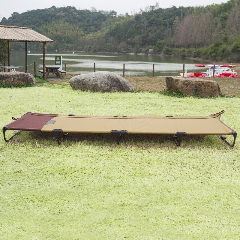 Zipper Folding Cot Compact Portable Sleeping Bed Camping Backpacking Travel Cot
