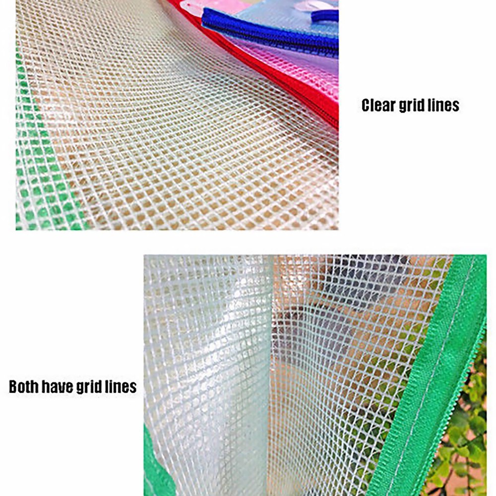 A4 Plastic Zipper Bags File Storage Document Folder Protective Wallet Sleeve