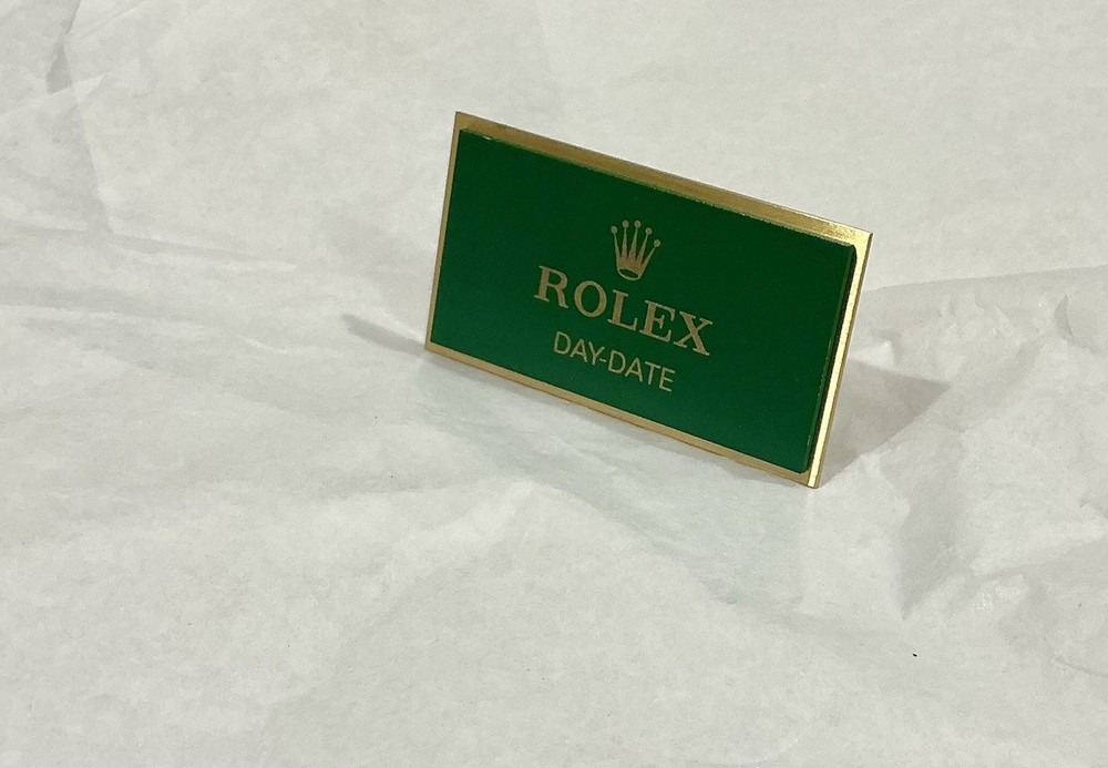 Authentic Rolex DAY DATE Display Plaque OEM Excellent Condition