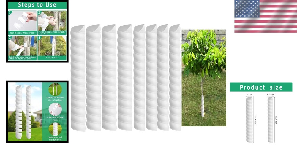 Tree Trunk Protector 8 Pcs - Spiral Tree Guard Set