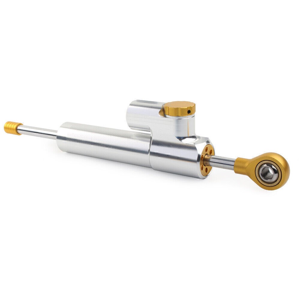 Steering Damper Stabilizer Adjustable Silver Bar CNC Universal For Motorcycle US