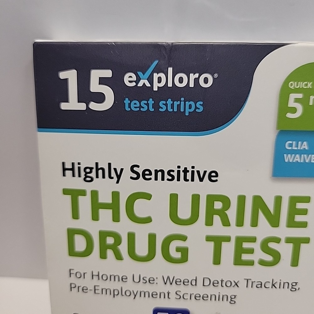 15 Exploro Test Strips Highly Sensitive THC Urine Test For Home Use 09/2027