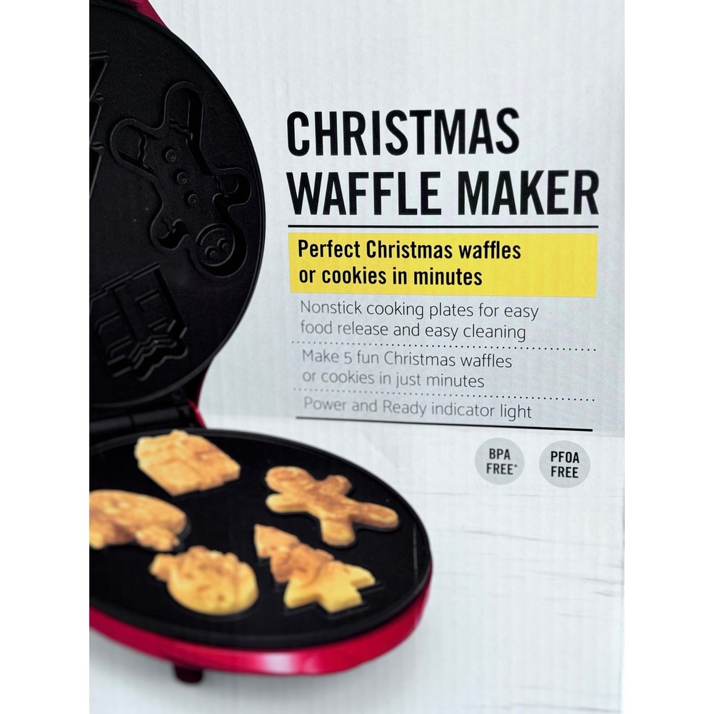 Bella Christmas Waffle Maker NEW