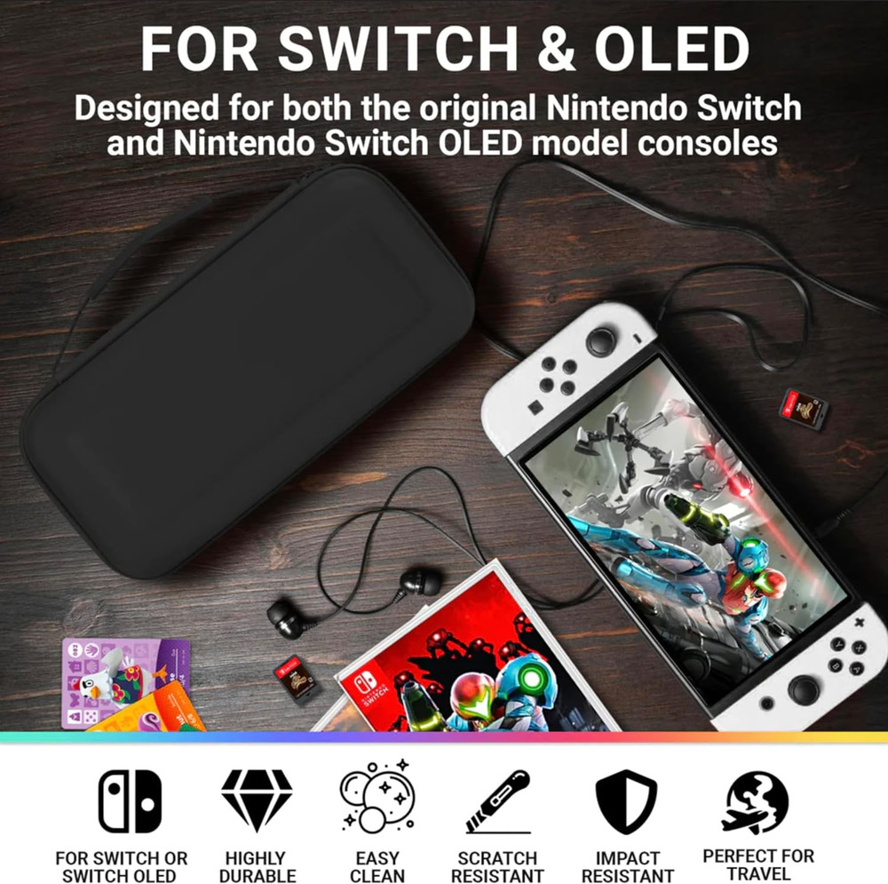 Carry Case Compatible with Nintendo Switch and New Switch OLED Console -Protecti