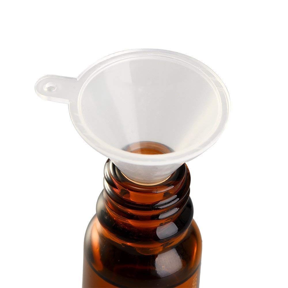Versatile Mini Funnel Set - 5 Clear Plastic Tools for Easy Pouring & Crafting