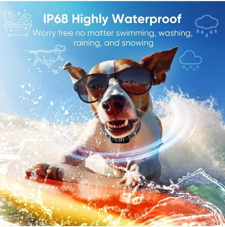 Dog Bark Collar 2 in 1 Separate & Multiple Customized Beep Vibration Shock Mode