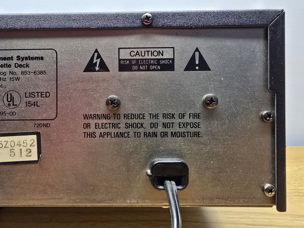 MCS Series 3595 Modular Component Systems Dual Stereo Cassette Deck Powers On