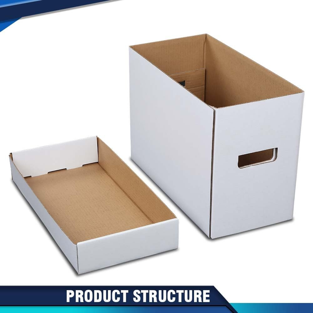 5 Pcs Comic Book Storage Boxes, Holds 150-175 Comics Each, Collapsible, Stackabl
