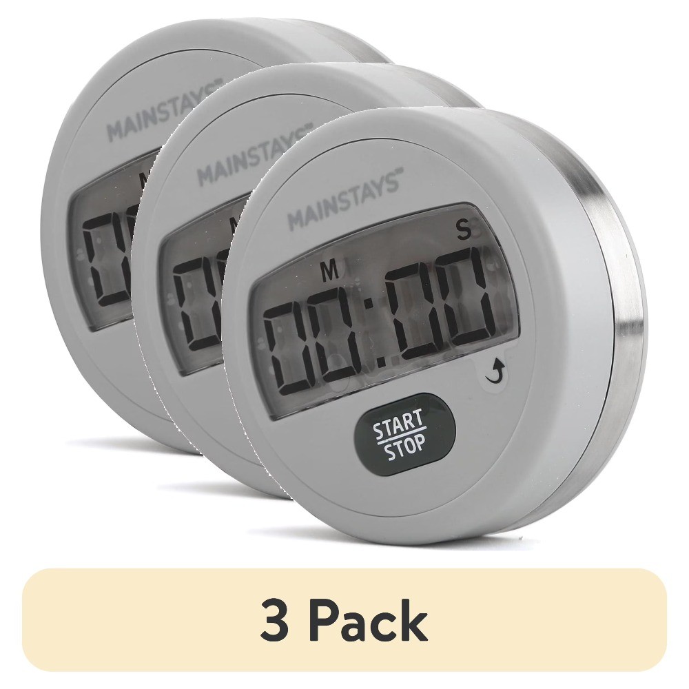 Mainstays Digital Kitchen Timer, Magnetic Countdown Count up Timer