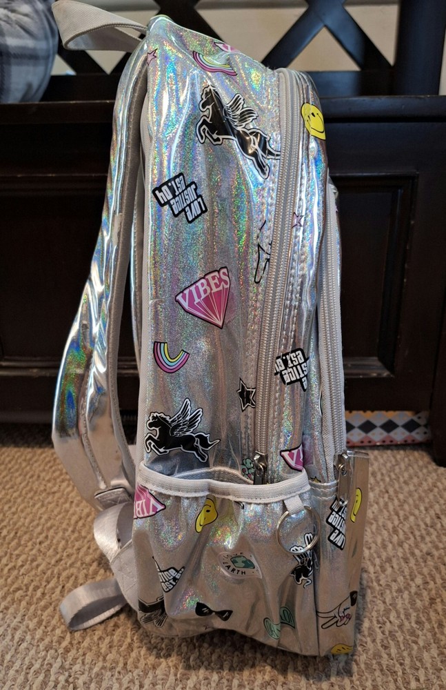 Justice Standard Size, 16", Iridescent Backpack, Excellent Condition!