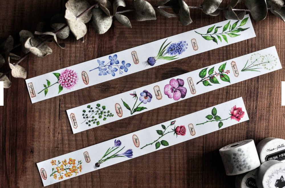 MiaoStelle Spring Forest Washi Tape SAMPLE LOOP
