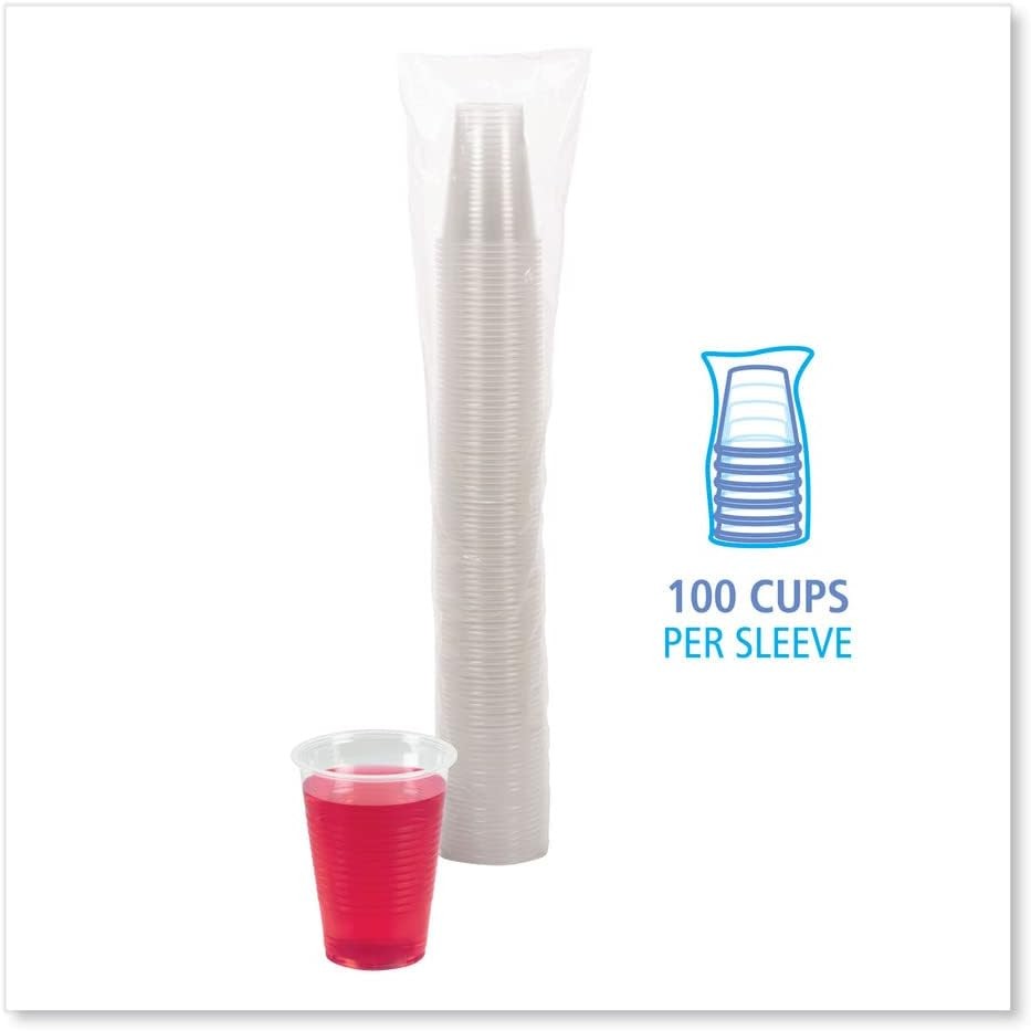 Boardwalk TRANSCUP9PK Translucent Plastic Cold Cups, 9oz, 100/Pack