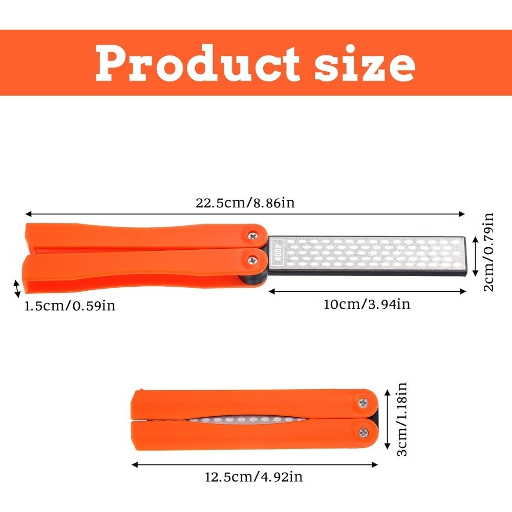 Double Sided Knife Sharpener Tool 400 600 Grit Diamond Sharpening Stone Handheld