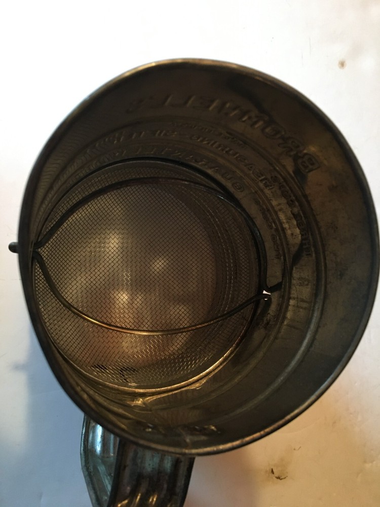 vintage bromwell's flour sifter