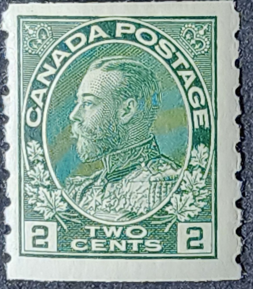 T1574 Canada George V 2 cents coil. Sc#128 MH CV $25.