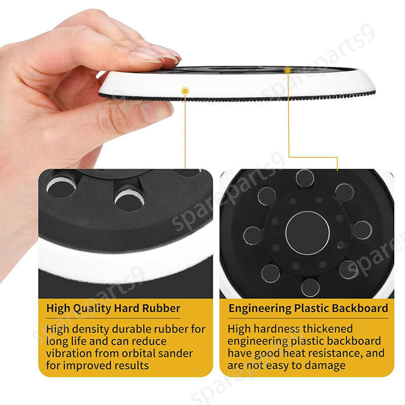 5" 8 Hole Hook & Loop Sander Pad For Bosch GEX125-1A PEX200A PEX220 PEX220AE