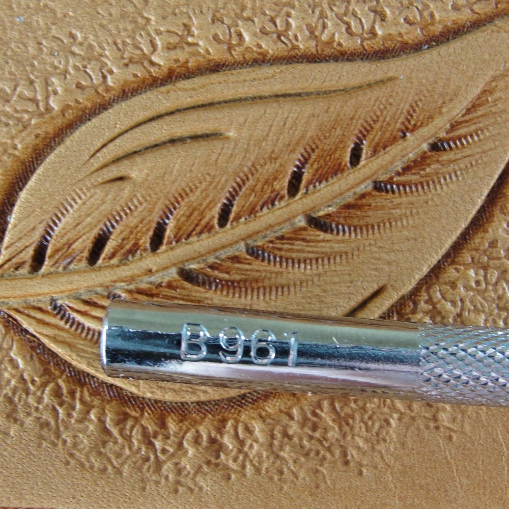 Craft Japan - Small Leaf Liner Stamp, Lined Triangle (Leather Stamping Tool)