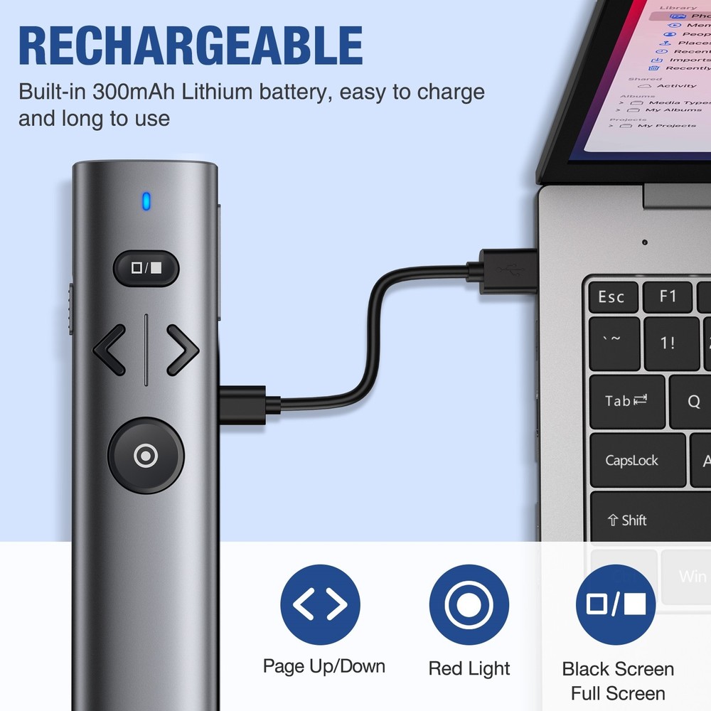 2.4 GHz Pointer Presentation Clicker for Powerpoint Presentations Presenter