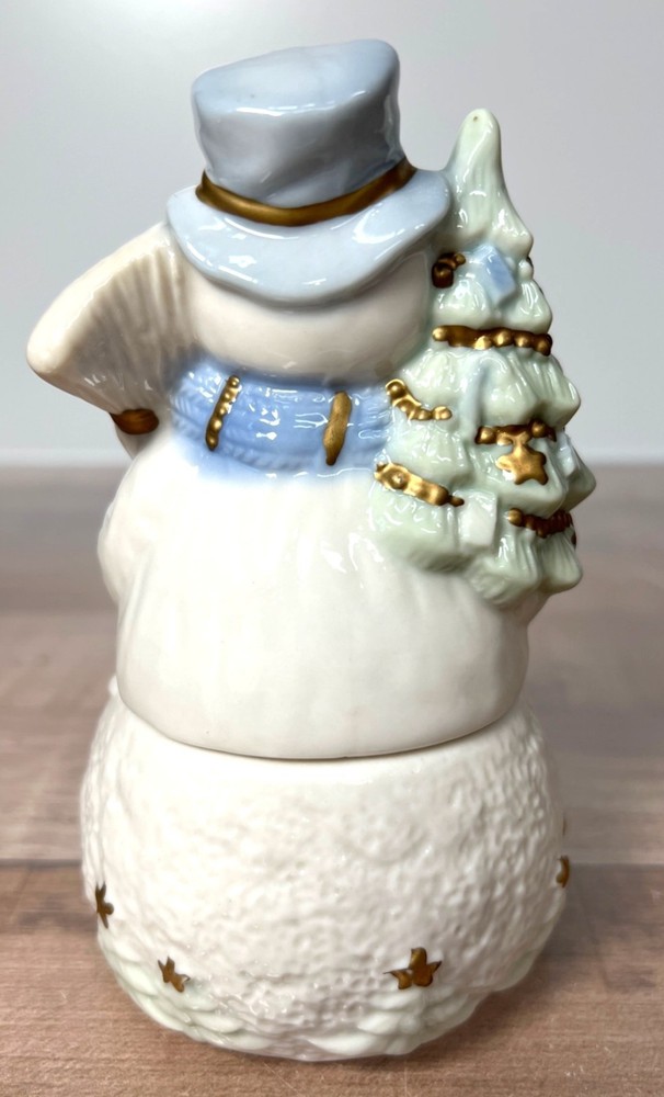 Ceramic Snowman Trinket Box With Gift Packaging