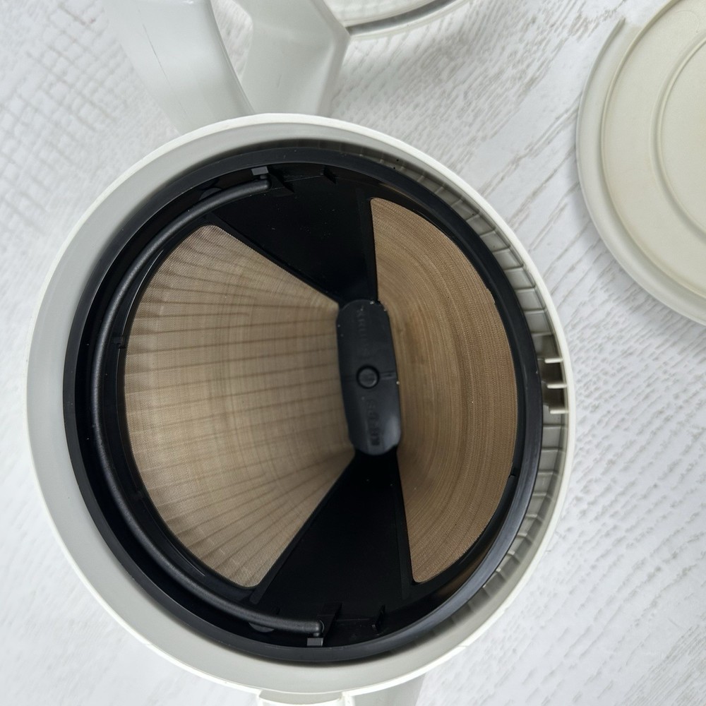 Krups Brewmaster Plus 10 Cup Drip Coffee Maker White Reusable Mesh Filter