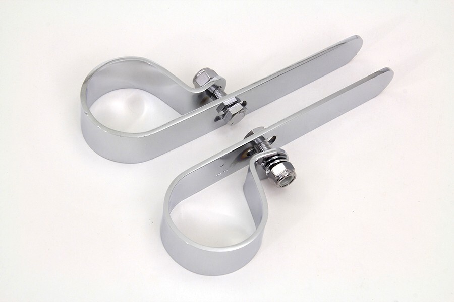 Chrome 1 3/4" Exhaust "P" Clamp Set