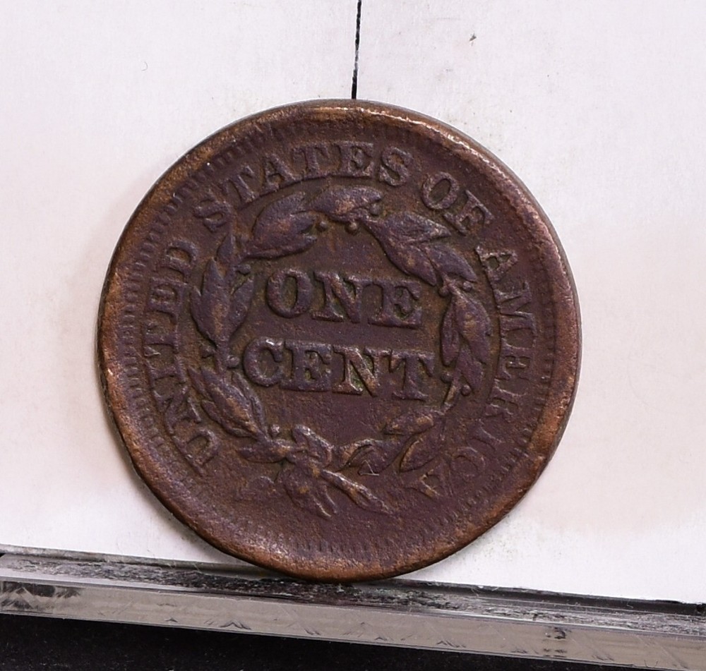 1851 Large Cent - Fine Details, Rough Surface (#58109-L)