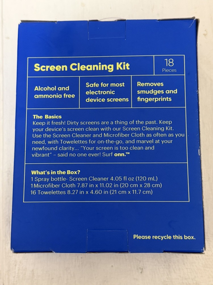 onn. Screen Cleaning Kit, 18 Pieces