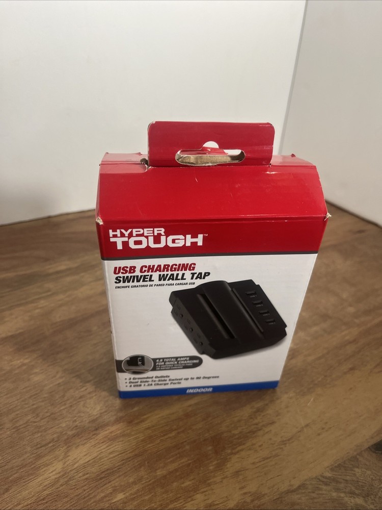 Hyper Touch USB Charging Adapter 4-USB Charging Ports 1.2A Outlets-3 1245-511