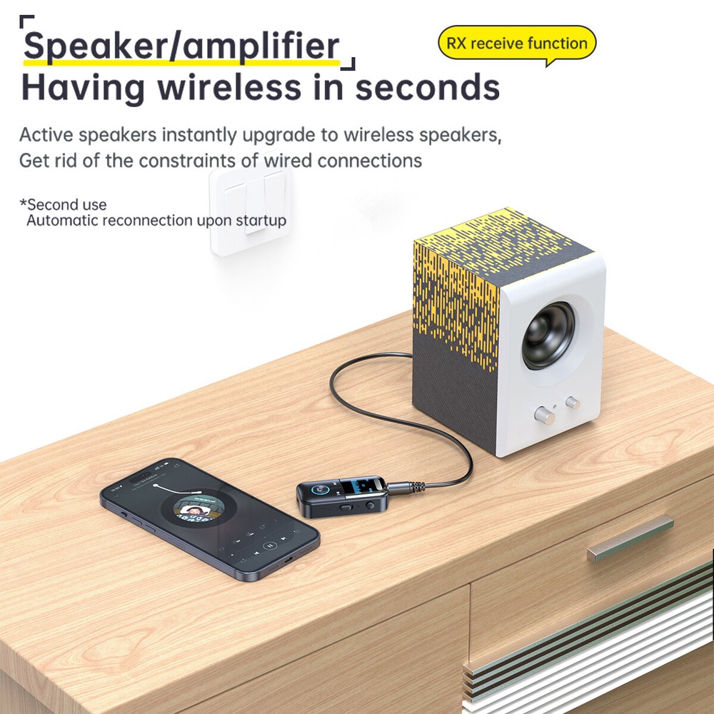 4 in1 Bluetooth Audio Adapter Wireless Receiver Transmitter MP3 Player 3.5mm Aux