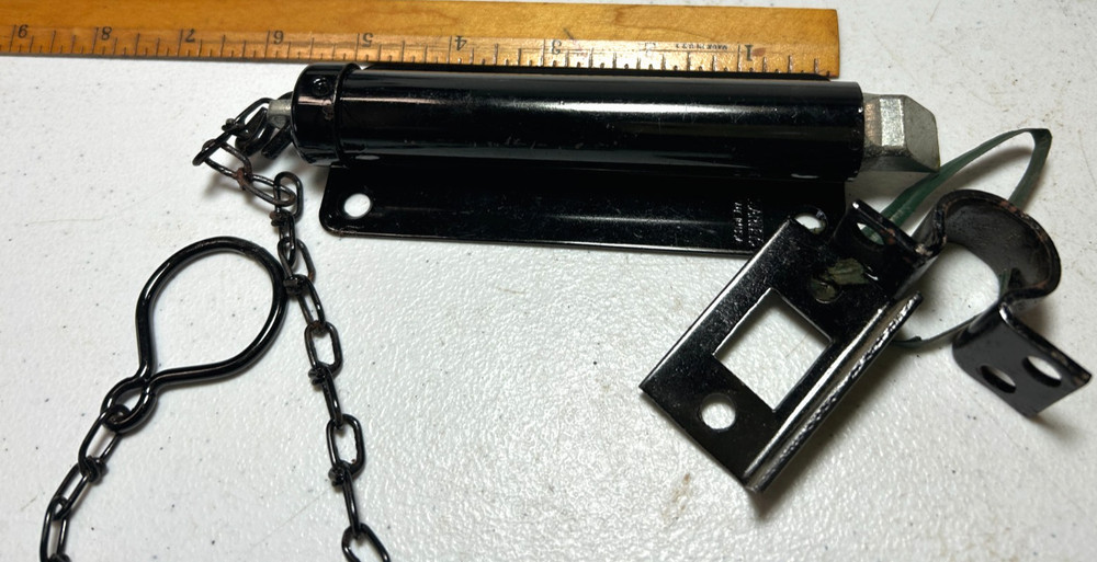 Stanley Black Large Pull Chain Latch 5" French Door Bolt Lock