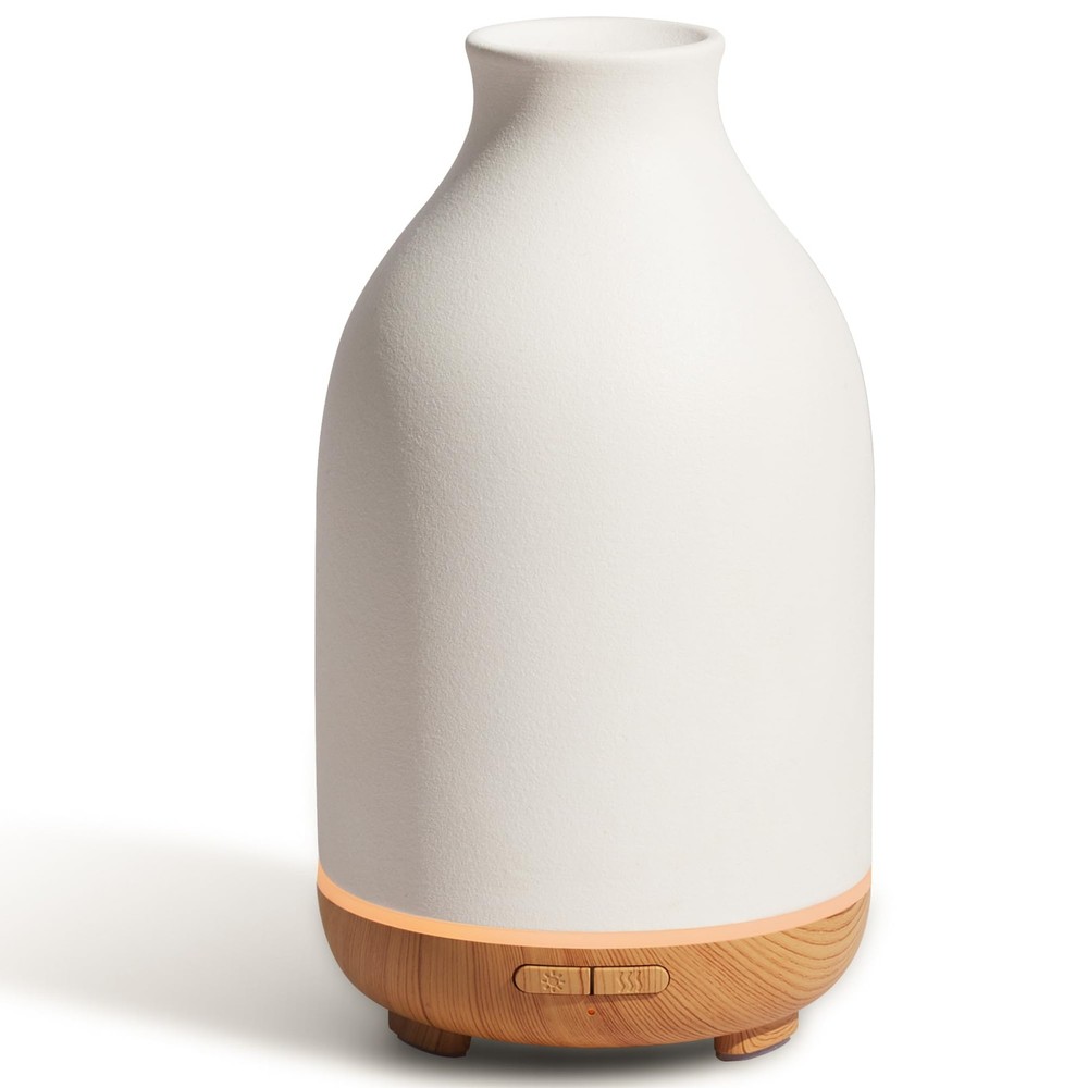 InnoGear Essential Oil Diffuser, 150ml Ceramic Stone Diffuser Medium, White