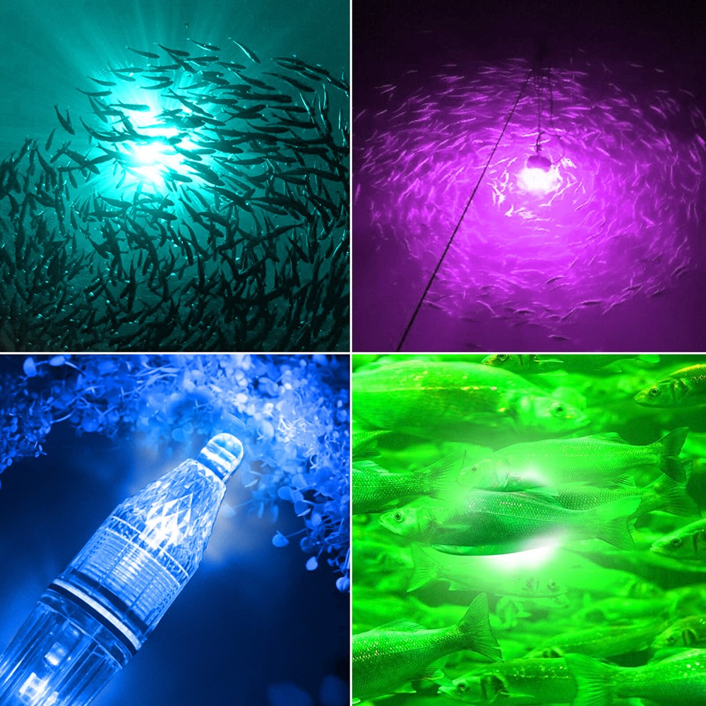 LED Fishing Light Underwater Deep Drop Boat Flash Light Attracting Lures Squids